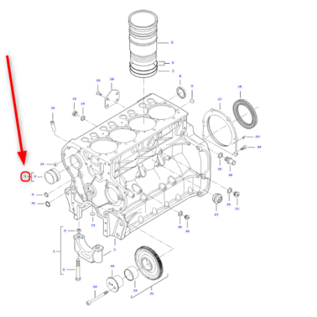 MF-CIĄGNIK MASSEY BLOK CYLINDRÓW V837081301