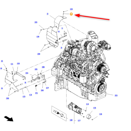 MF-CIĄGNIK MASSEY KOŁEK GWINTOWANY 391053X1