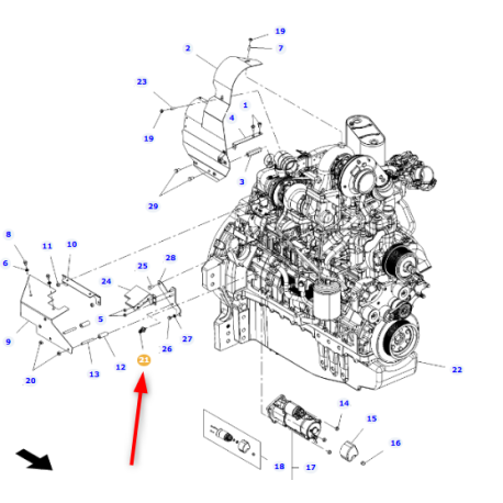 MF-CIĄGNIK MASSEY KLAMRA 4278314M1