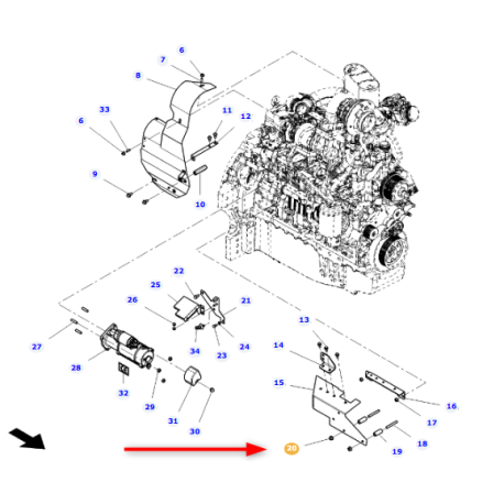 MF-CIĄGNIK MASSEY NAKRĘTKA KOLANKOWA ACW6472650