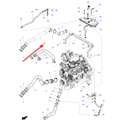 MF-CIĄGNIK MASSEY RURKA POWIETRZA ACW677657A